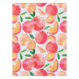 Toalha De Mesa Citrus Tropical Bolinhas Frutas suculentas COM