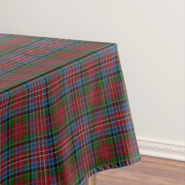 Toalha De Mesa Clã Escocês Kidd Vermelho Verde Azul Tartan (Posição Original)