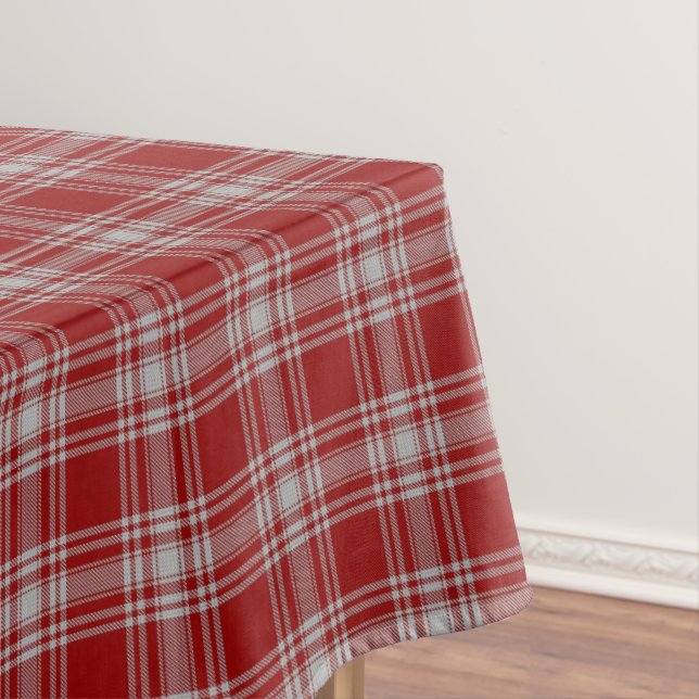 Toalha De Mesa Clã escocês Menzies Red and White Tartan (Posição Original)