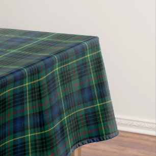 Toalha De Mesa Clã Tartan verde e azul de Stewart da caça