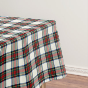 Toalha De Mesa Clã Tartan vermelho e branco de Stewart do vestid