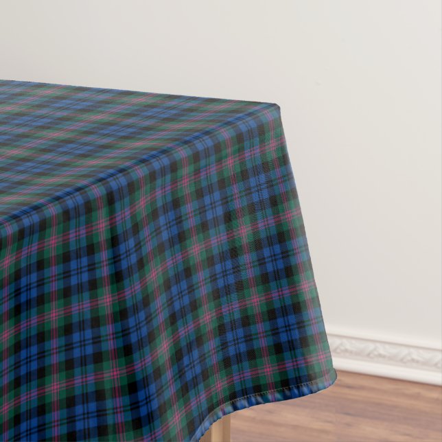 Toalha De Mesa Clan Baird Blue e Green Scottish Tartan (Posição Original)