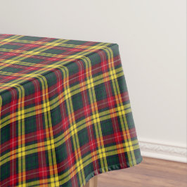 Toalha De Mesa Clan Buchanan Green e Yellow Scottish Tartan