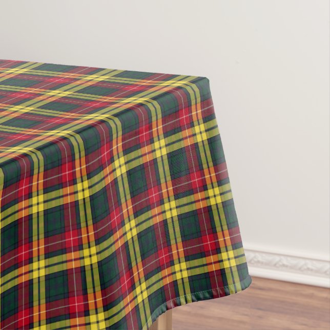 Toalha De Mesa Clan Buchanan Green e Yellow Scottish Tartan (Posição Original)