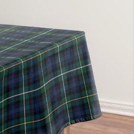 Toalha De Mesa Clan Campbell Marinho Blue e Green Scottish Tartan