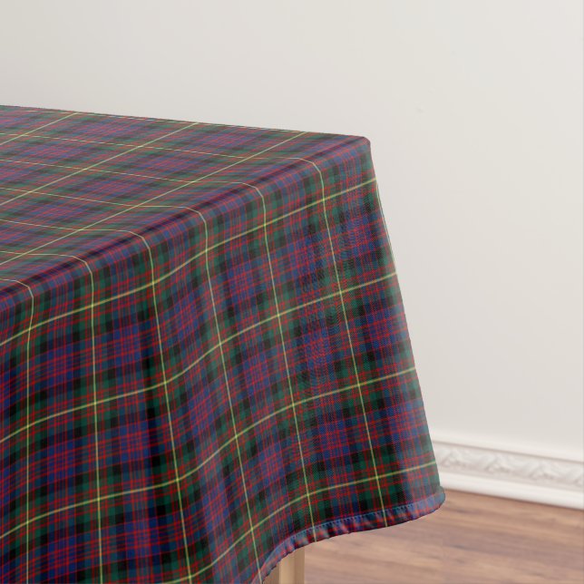 Toalha De Mesa Clan Carnegie Dark Blue e Red Scottish Tartan (Posição Original)