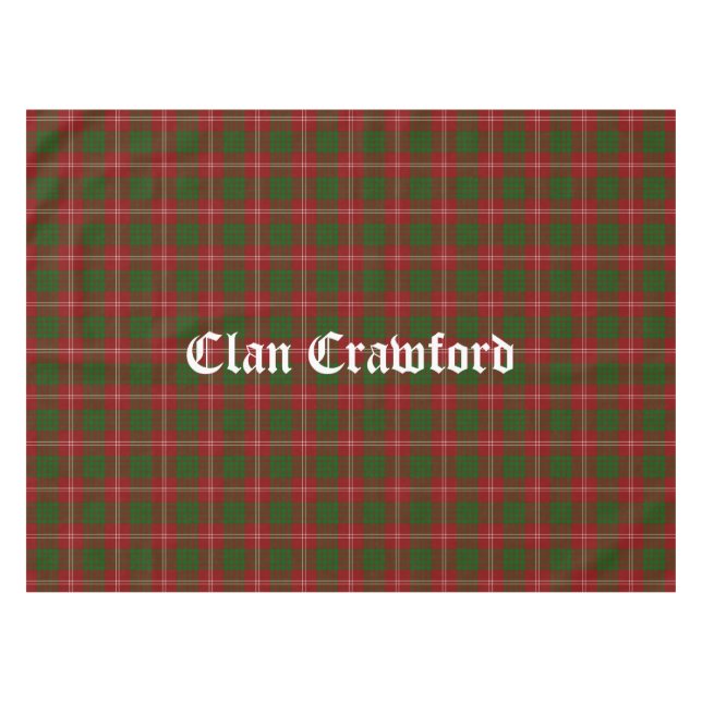 Toalha De Mesa Clan Crawford Tartan Tablecloth (Frente (Horizontal))