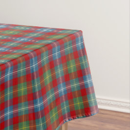 Toalha De Mesa Clan Foster Light Blue e Red Scottish Tartan