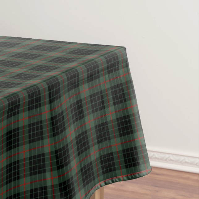 Toalha De Mesa Clan Gunn Dark Green e Black Scottish Tartan (Posição Original)