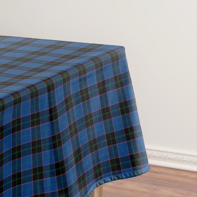 Toalha De Mesa Clan Hume Royal Blue e Black Scottish Tartan (Posição Original)