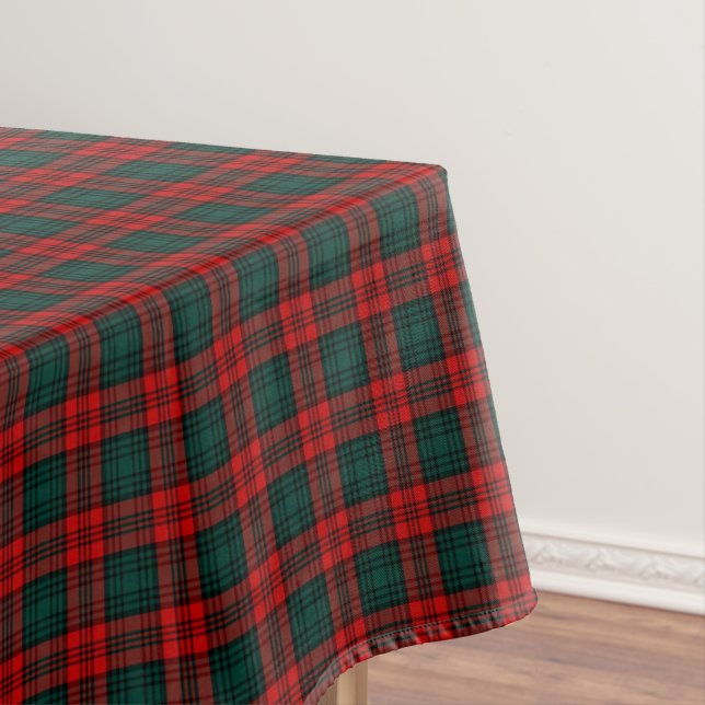 Toalha De Mesa Clan Kerr Red e Forest Green Scottish Tartan (Posição Original)