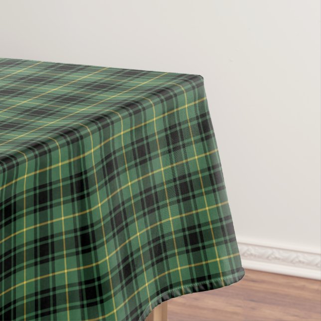 Toalha De Mesa Clan MacArthur Black e Green Scottish Tartan (Posição Original)
