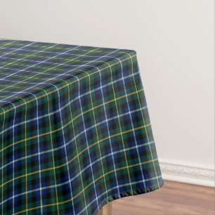 Toalha De Mesa Clan MacNeil Dark Blue e Green Scottish Tartan