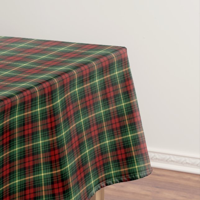 Toalha De Mesa Clan Martin Green e Red Scottish Tartan (Posição Original)