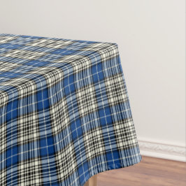 Toalha De Mesa Clan Napier Blue, Black and White Scottish Tartan