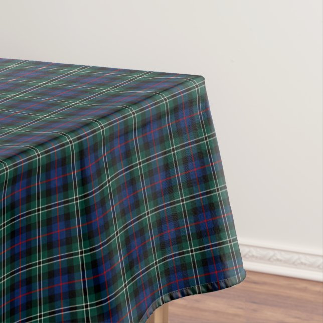 Toalha De Mesa Clan Rosa Dark Green e Blue Scottish Tartan (Posição Original)