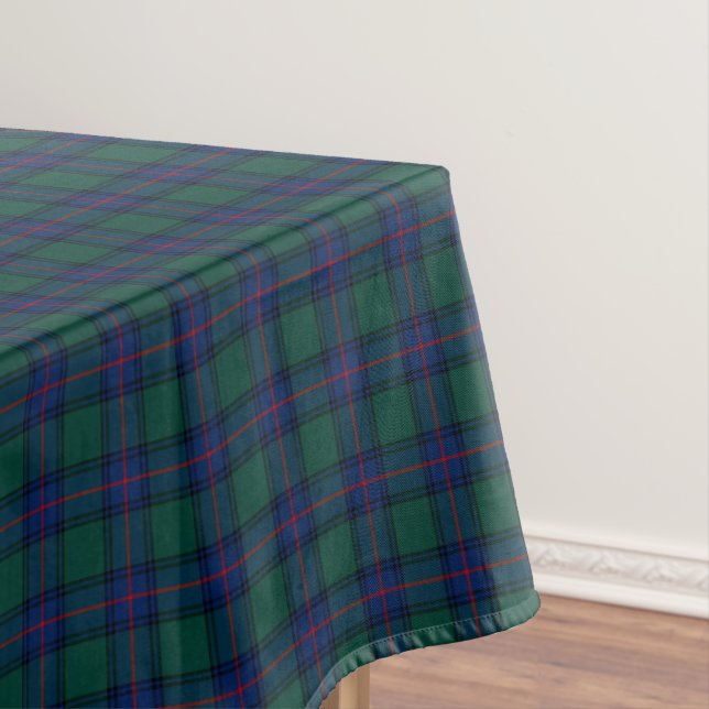 Toalha De Mesa Clan Shaw Green e Royal Blue Scottish Tartan (Posição Original)