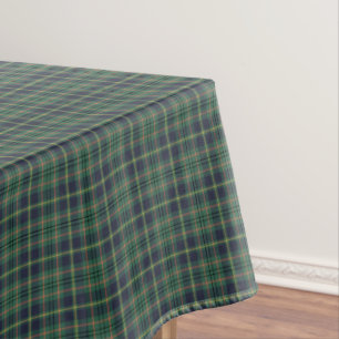 Toalha De Mesa Clan Taylor Light Green e Marinho Scottish Tartan