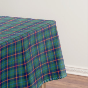 Toalha De Mesa Clan Young Green e Blue Scottish Tartan