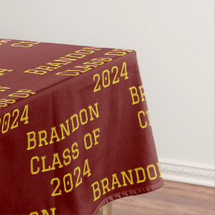 Toalha De Mesa Classe de 2024 "Burgundy Minnesota Graduation"