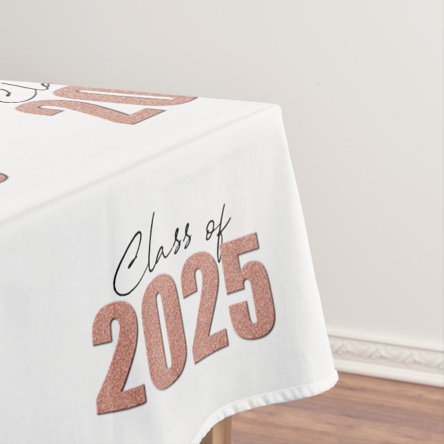 Toalha De Mesa Classe de Largura Dourada de rosa de 2025 (Posição Original)