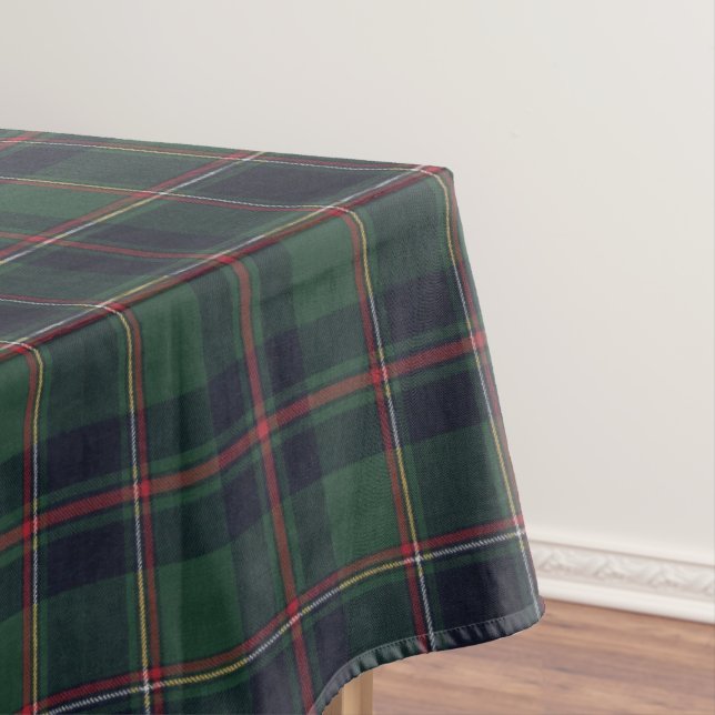 Toalha De Mesa Classic Dark Blue Red Green Plaid Pattern (Posição Original)