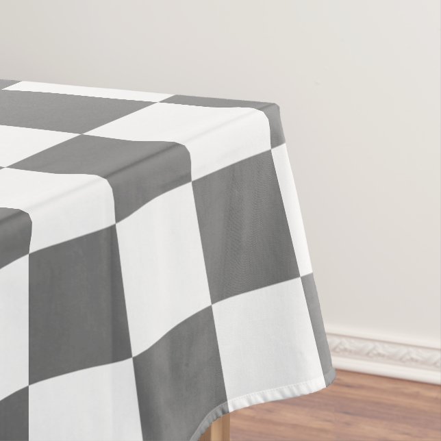 Toalha De Mesa Classic grey checkerboard (Posição Original)