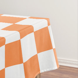 Toalha De Mesa Classic visual orange checkerboard 