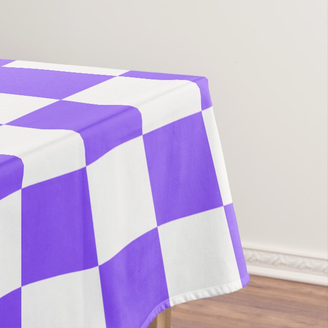 Toalha De Mesa Classic visual purple checkerboard  (Posição Original)