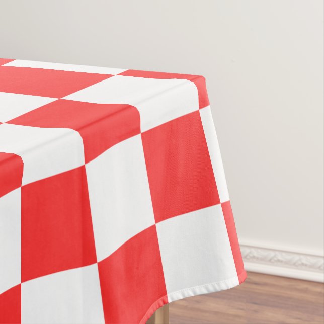 Toalha De Mesa Classic visual red checkerboard  (Posição Original)