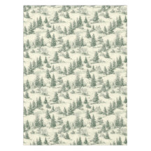 Clássico Verde e Cream Toile Natal francês