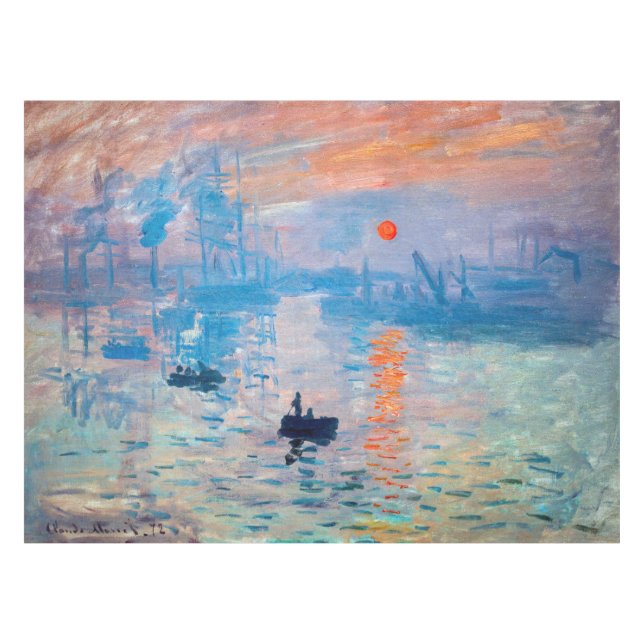 Toalha De Mesa Claude Monet - Impressão, Assalto do Sol (Frente (Horizontal))