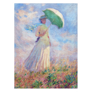 Toalha De Mesa Claude Monet - Mulher com Parasol virada para a di