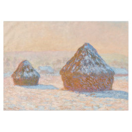Toalha De Mesa Claude Monet - Wheatstacks, Efeito da Neve, Manhã
