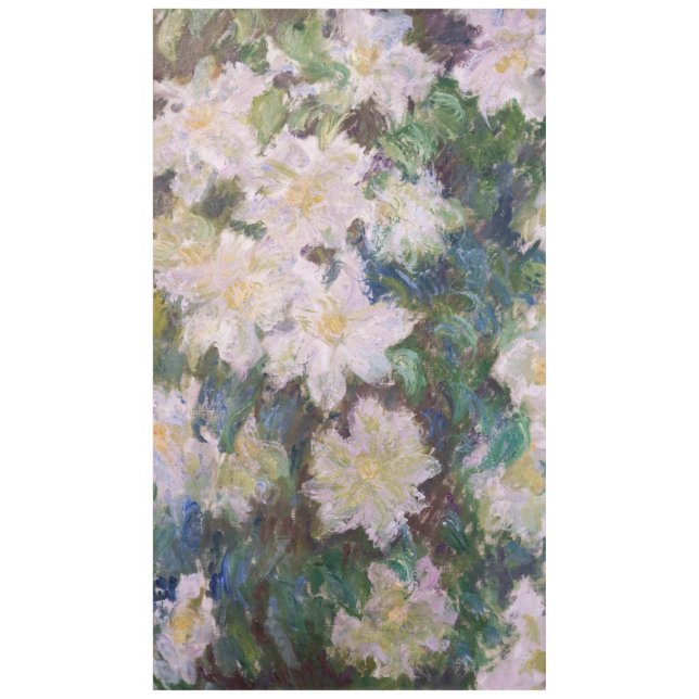 Toalha De Mesa Claude Monet - White Clematis (Frente)