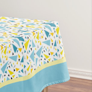 Toalha De Mesa Clique no design favorito Triângulo amarelo e azul