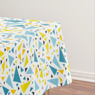 Toalha De Mesa Clique no design favorito Triângulo amarelo e azul