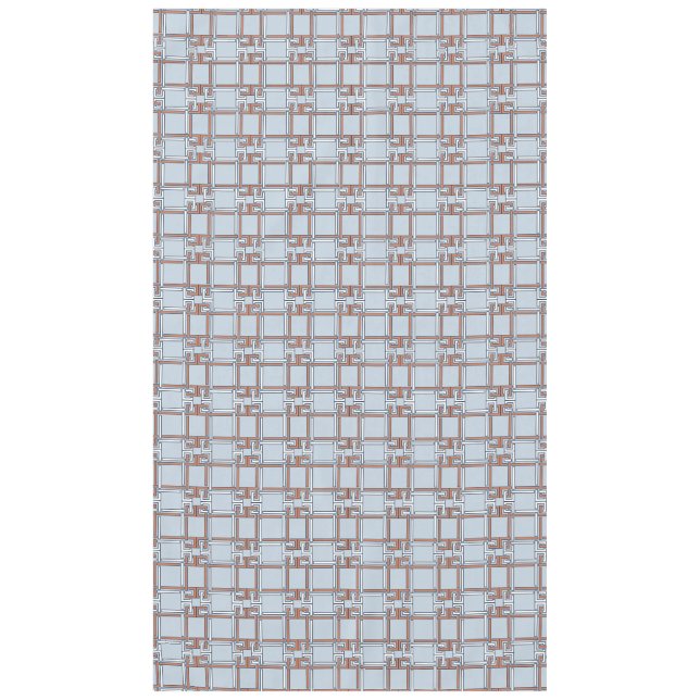 Toalha De Mesa Coastal Terracotta Sky Blue Pattern (Frente)