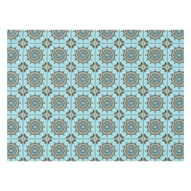 Toalha de Mesa Cobre Fantasia Mehndi (Frente (Horizontal))