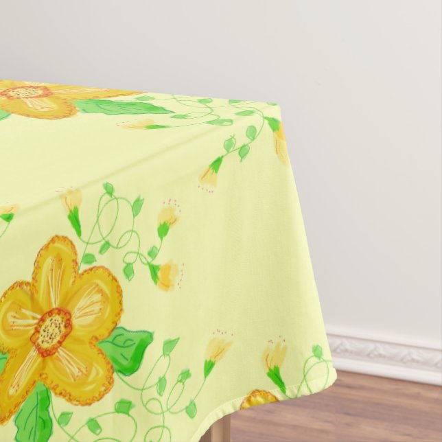 Toalha De Mesa Cobrir de Mesa do Designer Amarelo (Posição Original)
