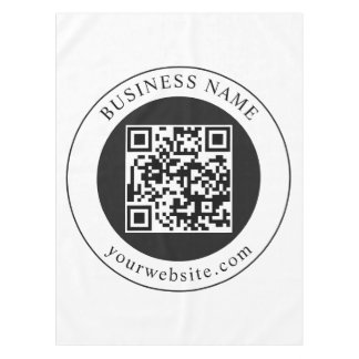 Toalha De Mesa Código QR com Nome da Empresa Editável