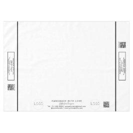 Toalha De Mesa Código QR de Apresentação do artesanato Blush Sage