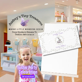 Toalha De Mesa Coelhinho de Páscoa com Cesta de Ovos