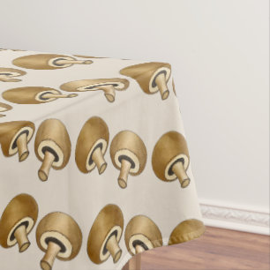 Toalha De Mesa Cogumelos Botão Portabella Fungi Pizza Toppings