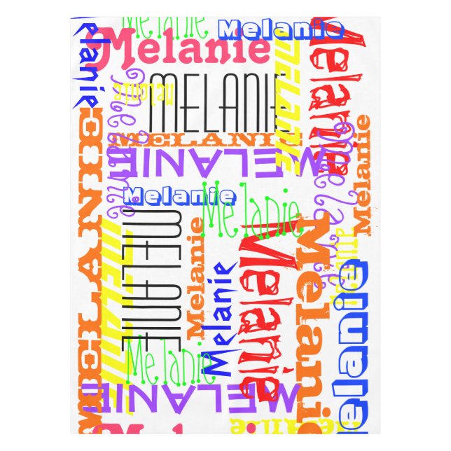 Toalha De Mesa Colagem conhecida feita sob encomenda (Frente)