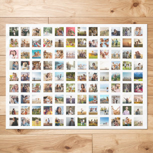 Toalha De Mesa Colagem de Fotos Simples Moderna Personalizada 108