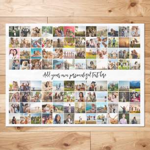Toalha De Mesa Colagem de Fotos Simples Moderna Personalizada 96