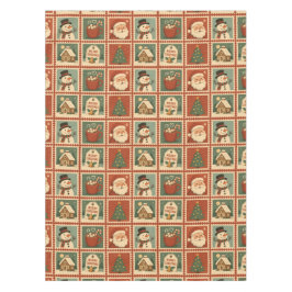 Toalha De Mesa Colagem do Carimbo de Natal Retroativo