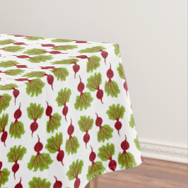 Toalha De Mesa Coleção de Beterraba Fresca Branca