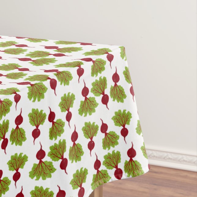 Toalha De Mesa Coleção de Beterraba Fresca Branca (Posição Original)